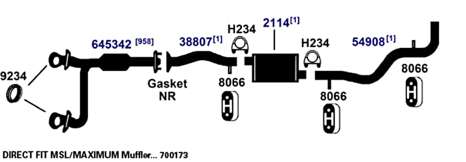 Exhaust Muffler AP Exhaust Products 2114