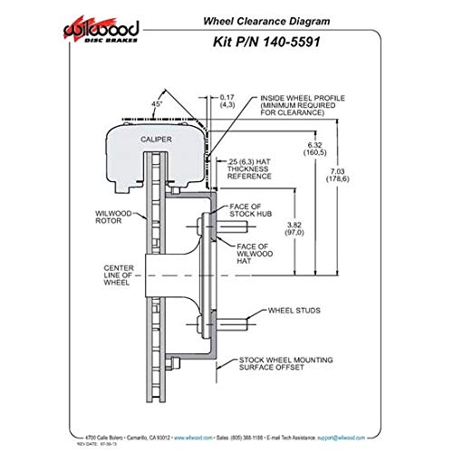 FDL P/S Rear Kit WILWOOD Mopar/Dana 2.36" Off, w/Snap Ring Brng 140-5591-B