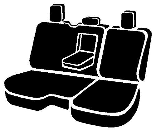 Fia Gray SL62-54 Custom Fit Rear Seat Cover Split Seat 40/60 - Leatherette (Black w/Gray Center Panel)