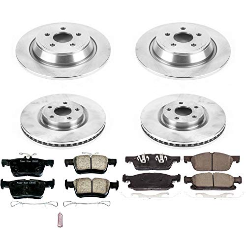 Power Stop Autospecialty KOE7322 Front and Rear Replacement Brake Kit-OE Brake Rotors & Ceramic Brake Pads