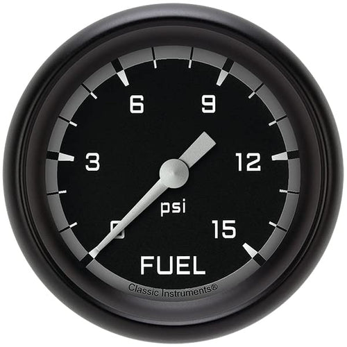 AX345GBPF Classic Instruments Gray 2-5/8" Fuel Pressure Gauge, AutoCross 15 psi