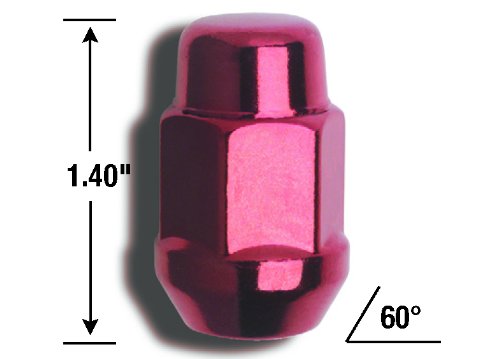 Gorilla 41137RD Automotive Acorn Bulge Seat Red Lug Nuts (12mm x 1.50 Thread Size)