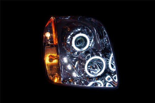 GMC Yukon Anzo USA 111147 Projector Halo Chrome Clear Amber Headlight Assembly - (Sold in Pairs)