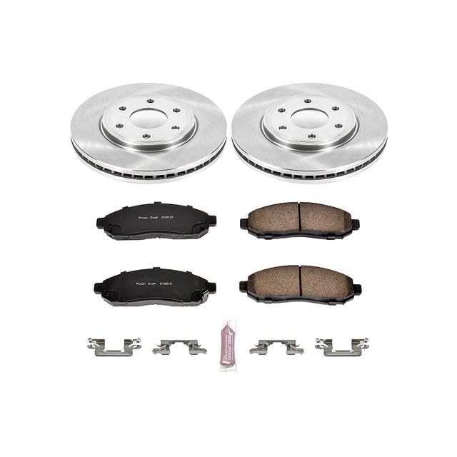 Power Stop Autospecialty KOE4611 Front Replacement Brake Kit-OE Brake Rotors & Ceramic Brake Pads For Nissan Frontier 2005-2015, Suzuki Equator 2009-2012 [Model Specific]