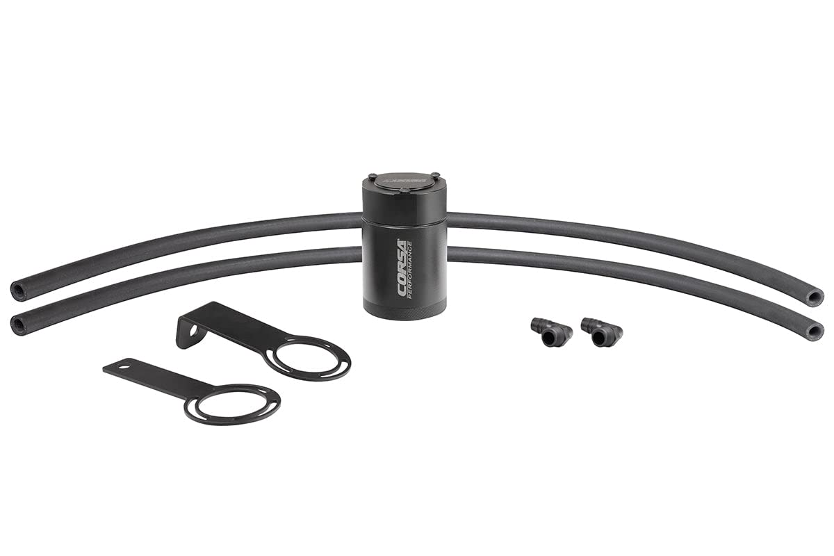 Performance Corsa 1/2in Universal 3 oz Aluminum Oil Catch Can with Mounting Brackets (CC0016)