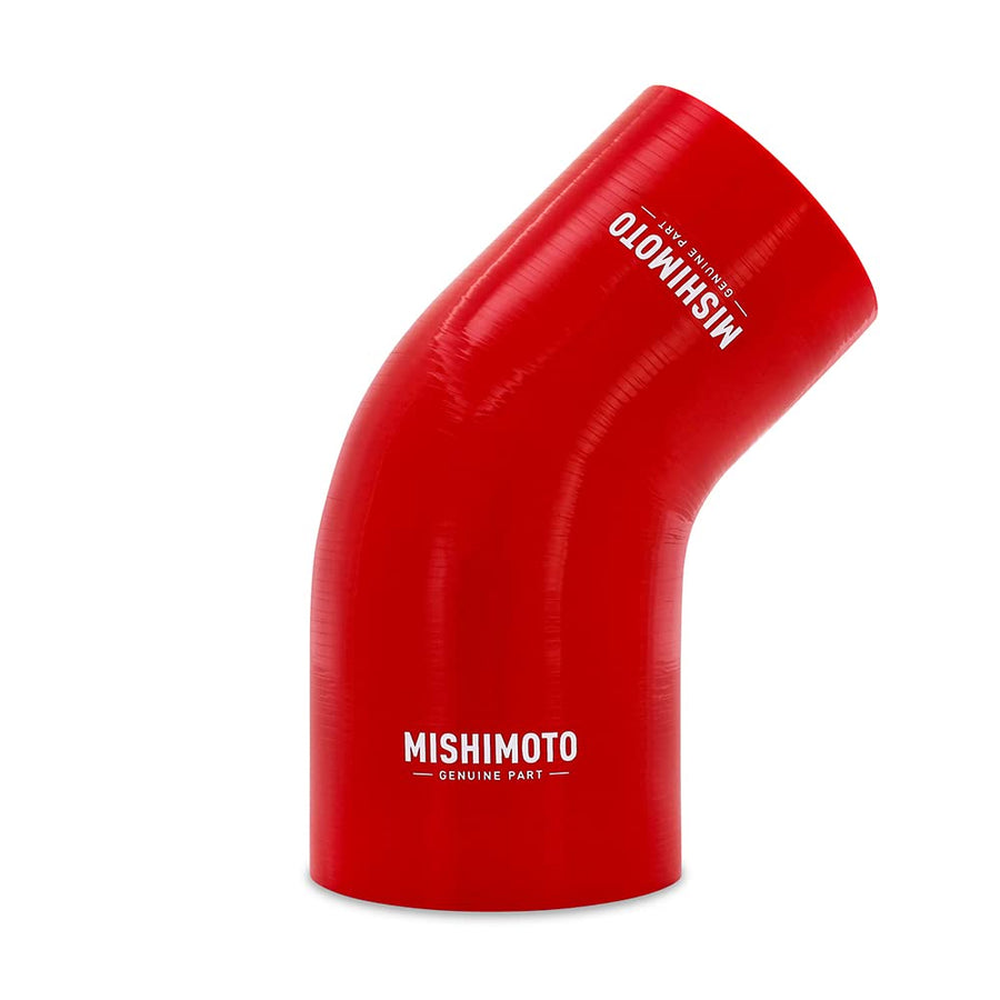 Mishimoto 45-Degree MMCP-R45-3540RD Silicone Transition Coupler, 3.50" to 4.00", Red