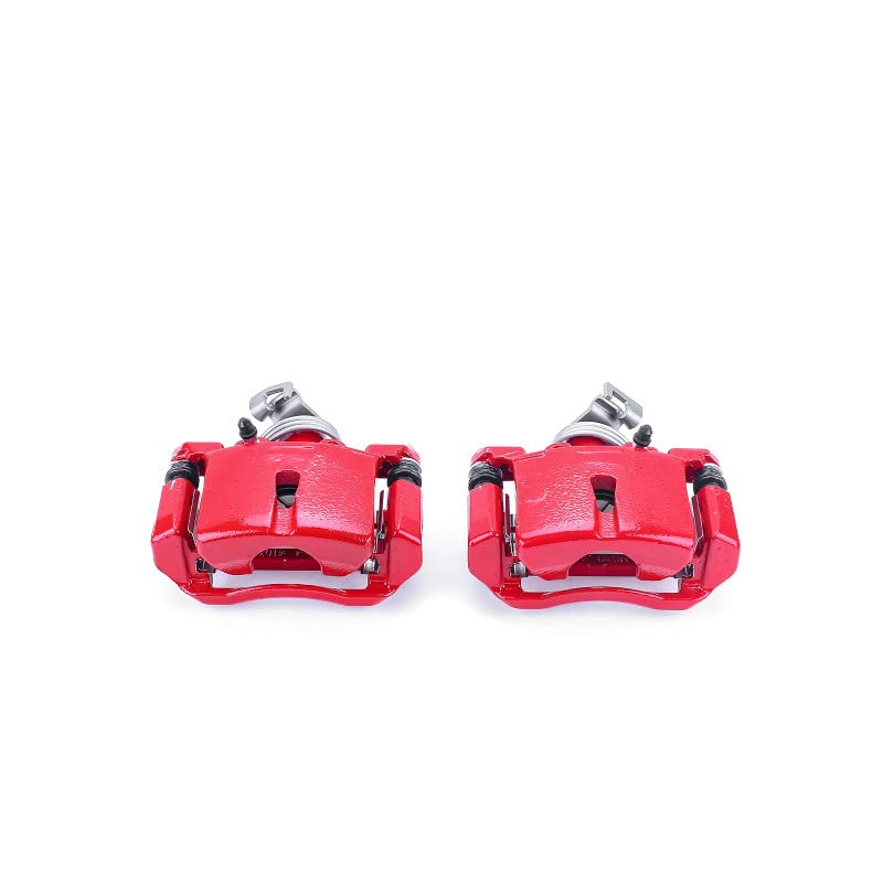 Power Stop S4944 Rear Pair of High-Temp Red Powder Coated Calipers