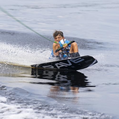 Rave Sports Wakeboard and Bindings Package Freestyle with Striker Boots, Blue/Black