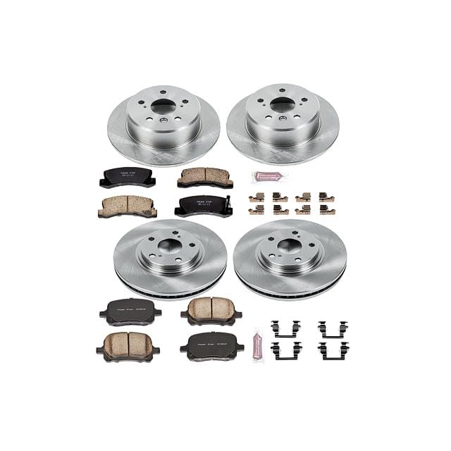 POWERSTOP Autospecialty KOE2774 Front and Rear Replacement Brake Kit-OE Brake Rotors & Ceramic Brake Pads For Lexus RX300 1999-2001 [Model Specific]