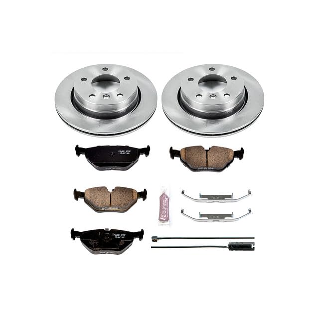 POWERSTOP Autospecialty KOE615 Rear Replacement Brake Kit-OE Brake Rotors & Ceramic Brake Pads For BMW 323i 1998-1999, BMW 328i 1996-1999 [Model Specific]