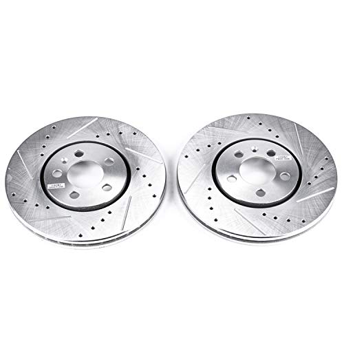 Power Stop EBR482XPR Evolution Front Drilled & Slotted Rotor Pair For Volkswagen Golf 1996-1999, Volkswagen Jetta 1996-1998, Volkswagen Passat 1996-1997 [Model Specific]