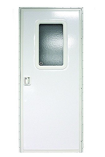36" x 72" RV Right Square Entry Door Lippert Components v000156500 Polar White