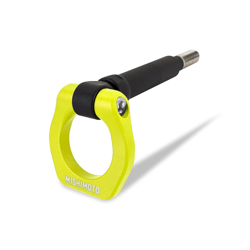Mishimoto Tow Hook Racing Compatible with Subaru BRZ/Scion FR-S/Toyota 86 2013-2019, Neon Yellow