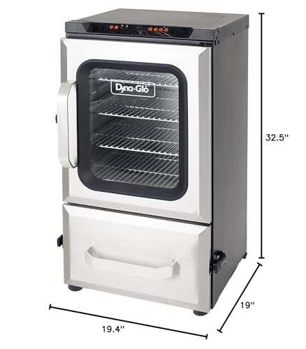 30" Dyna-Glo Digital Bluetooth Electric Smoker, Silver DGU732SDE-D