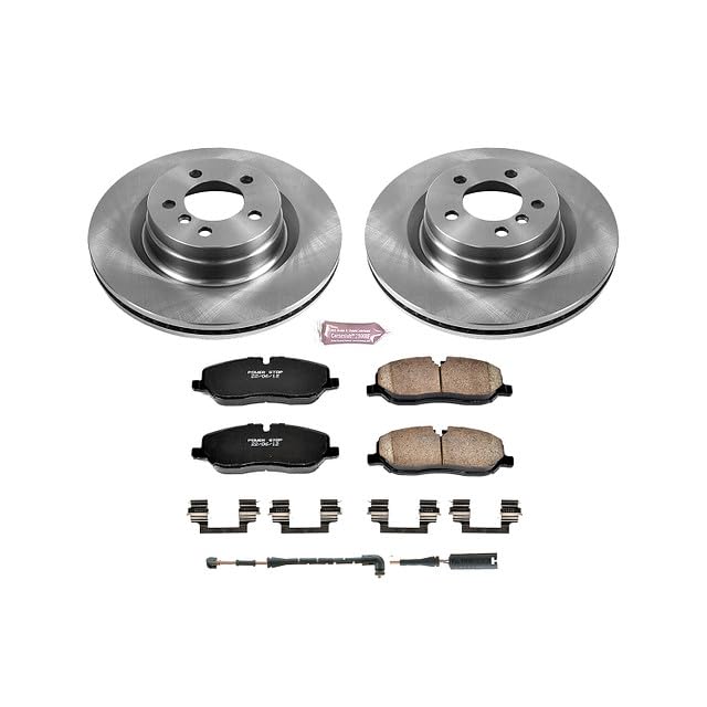 Power Stop Autospecialty KOE5419 Front Replacement Brake Kit-OE Brake Rotors & Ceramic Brake Pads For Land Rover Range Rover 2006-2009 [Model Specific]