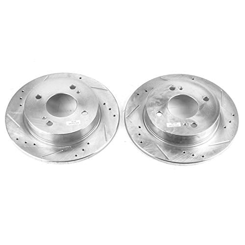 Power Stop Rear JBR553XPR Drilled & Slotted Rotor Pair For INFINITI G20 1991-1996, INFINITI G20 1999-2002, Nissan Altima 1993-2001, Nissan Sentra 2000-2006 [Model Specific]