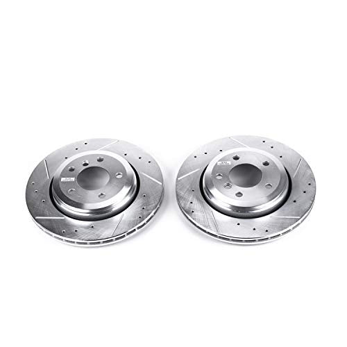 Power Stop Rear EBR654XPR Drilled & Slotted Rotor Pair For BMW 330Ci 2001-2006, BMW 330i 2001-2005, BMW 330xi 2001-2005 [Model Specific]