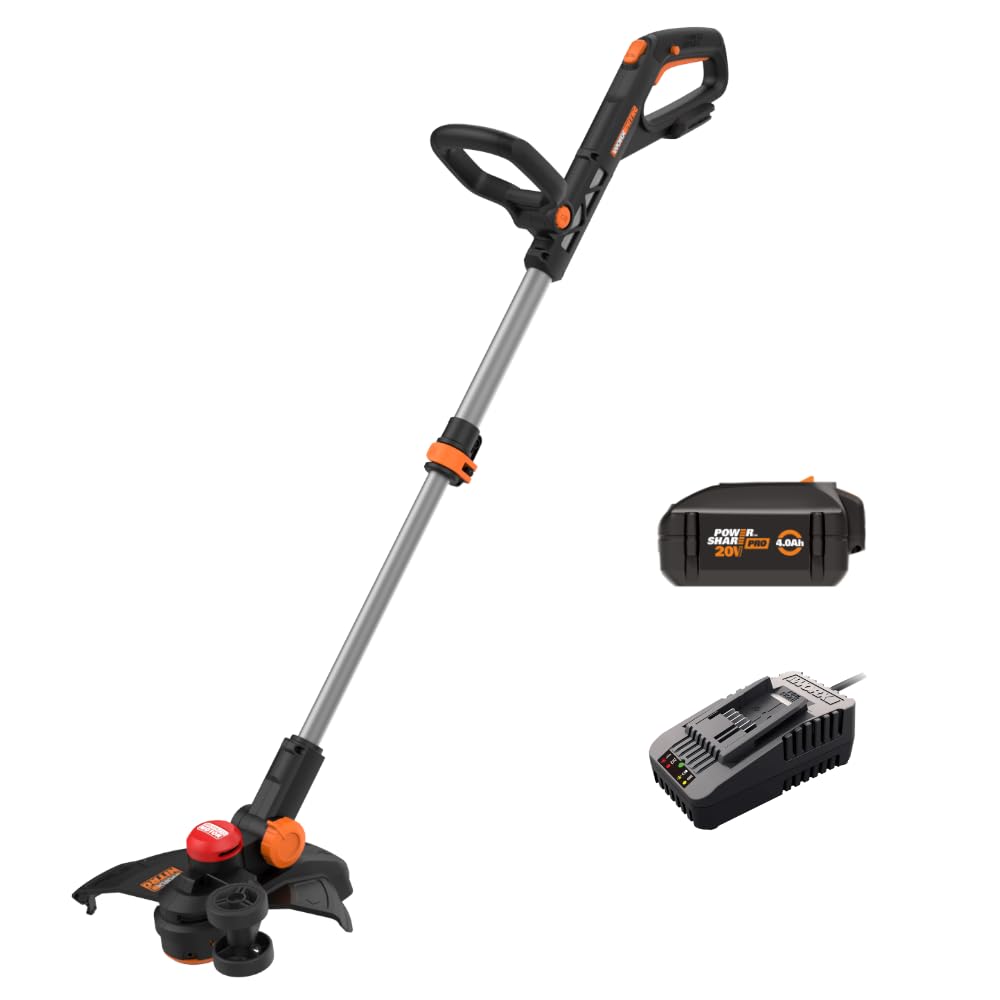 Worx 20V Nitro 13" Cordless String Trimmer with Brushless Motor, 3-in-1 Grass Trimmer Edger Mini-Mower, Lightweight Weed Trimmer COMMAND FEED Instant Line Advancement WG173– Battery & Charger Included