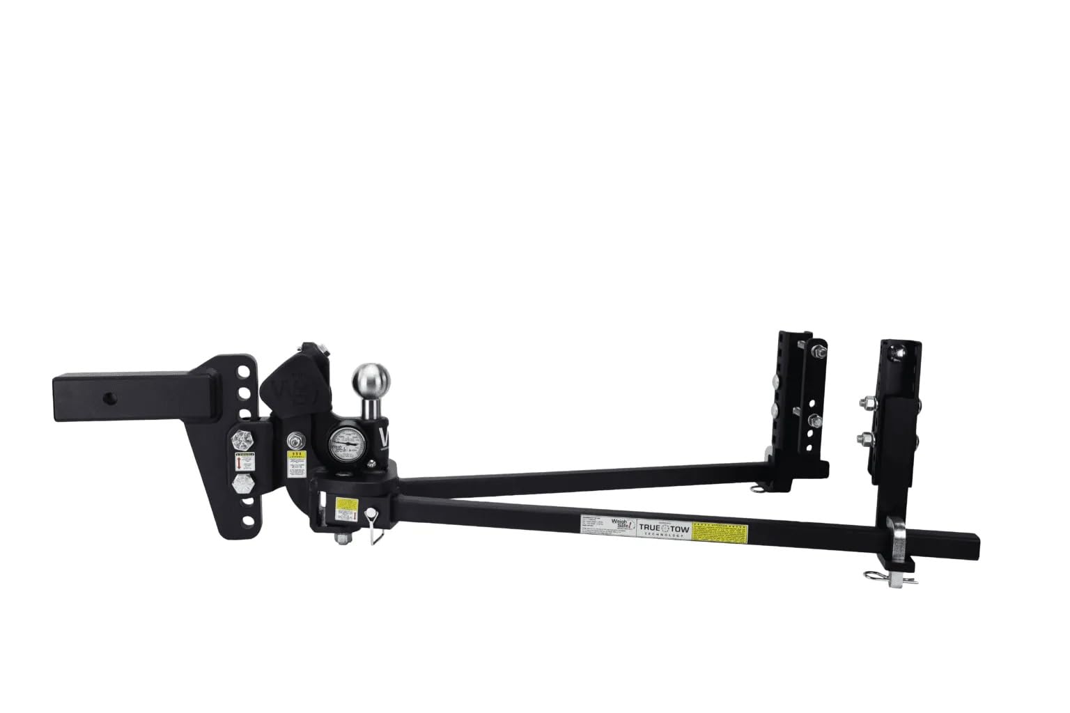 Weigh Safe Heavyweight TrueTow Distribution Hitch - Adjustable 10" Drop w/2" Shank - 22,000 lbs GTW w/Keyed Alike Hitch Pin Lock