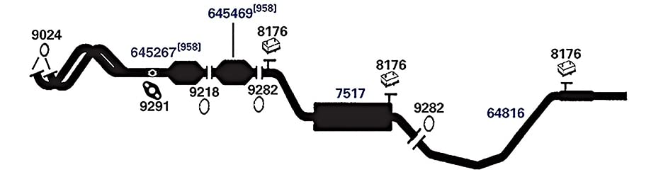 Exhaust Muffler AP Exhaust Products 7517