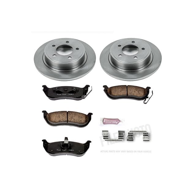 POWERSTOP Autospecialty KOE3020 Rear Replacement Brake Kit-OE Brake Rotors & Ceramic Brake Pads For Chrysler Pacifica 2004-2008 [Model Specific]
