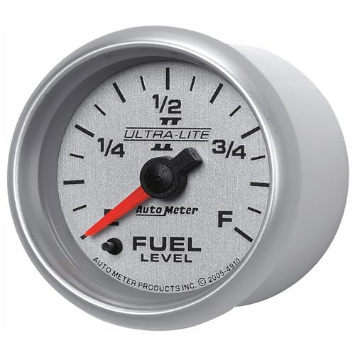 Auto Meter Ultra-Lite II 2-1/16" 0-280 ohms Full Sweep Electric Fuel Level Programmable Empty - Full Range Gauge