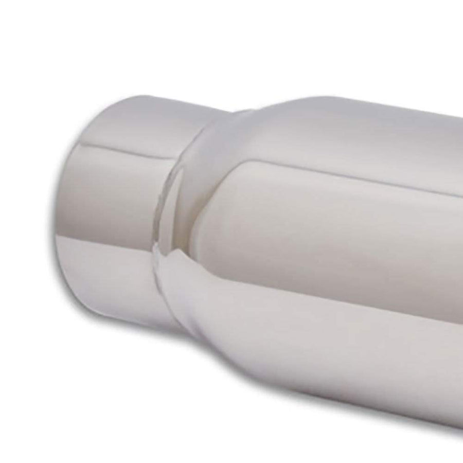 Performance Vibrant 1794 Bottle Style Resonator 3in Inlet/Outlet x 12in L, 1 Pack, Silver