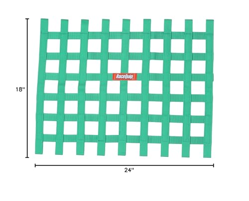 Window Net RaceQuip® 721075RQP - 1 in Webbing - 24 x 18 in Rectangle - Green