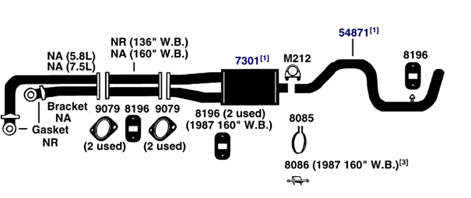 Exhaust Tail Pipe AP Exhaust Products 54871