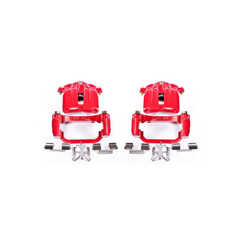 Power Stop Rear S4854 Pair of Calipers High-Temp Red Powder Coated For Cadillac DTS, Cadillac DeVille, Silverado 1500, Silverado 1500 Clas, Sierra 1500, Sierra 1500 Cla [Model Specific]