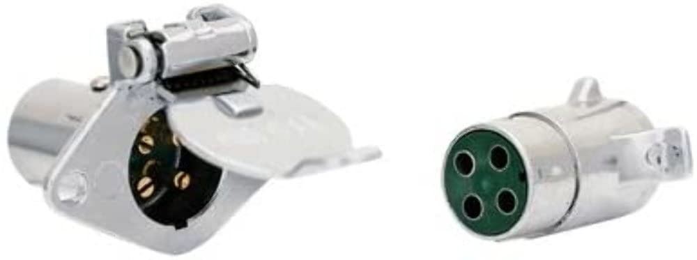 Connector Peterson 5404, Kit, Round, 4-Way, Bright Chrome