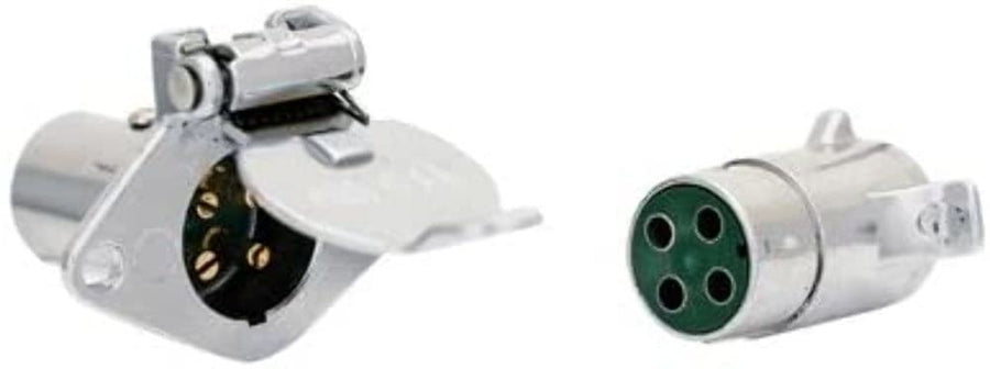 Connector Peterson 5404, Kit, Round, 4-Way, Bright Chrome