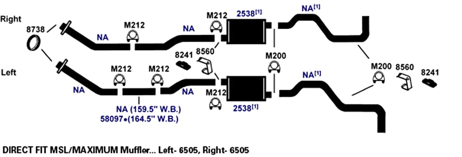 Exhaust Muffler AP Exhaust Products 2538