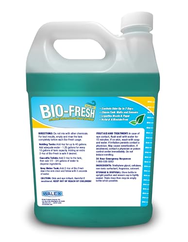 Bio-Fresh Walex Liquid Enzyme Holding Tank Treatment for RV, Camper & Marine - Black Water Tank Deodorizer, Liquifies Waste & Toilet Paper, Septic Tank Safe, Biocide-Free, Ocean Mist, 1 Gallon
