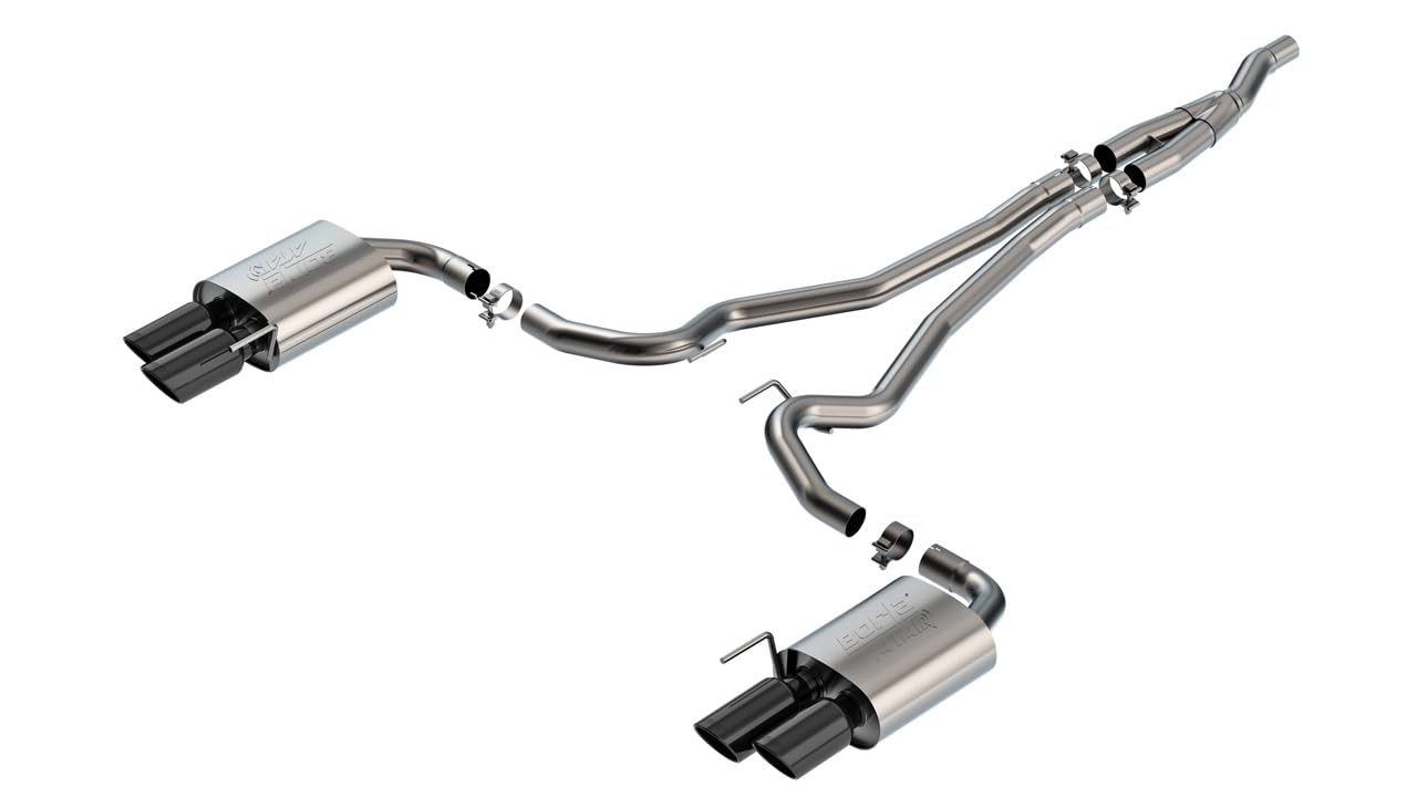 Borla 2024 Ford Mustang Ecoboost ATAK Catback Exhaust Black Chrome w/ Quad Tip - Non-Active 2.3L