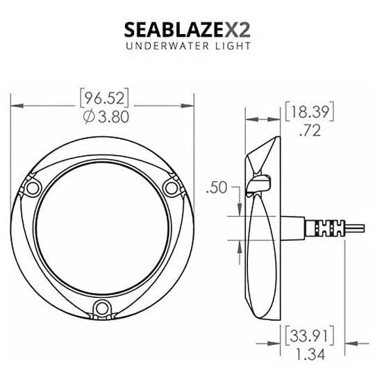 SeaBlaze X2 Lumitec Underwater Light, Bronze, Spectrum RGBW, One Size
