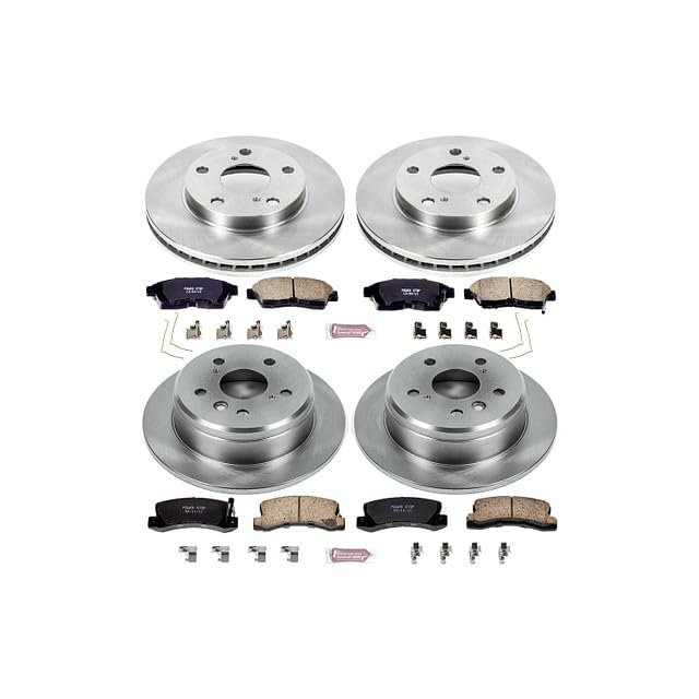 POWERSTOP Autospecialty KOE1053 Front and Rear Replacement Brake Kit-OE Brake Rotors & Ceramic Brake Pads For Toyota Camry 1992-1996 [Model Specific]