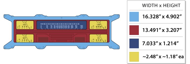 Dakota Digital Retrotech RTX-67F-PU-X Gauge Instrument System Compatible with 1967-72 Ford Pickup