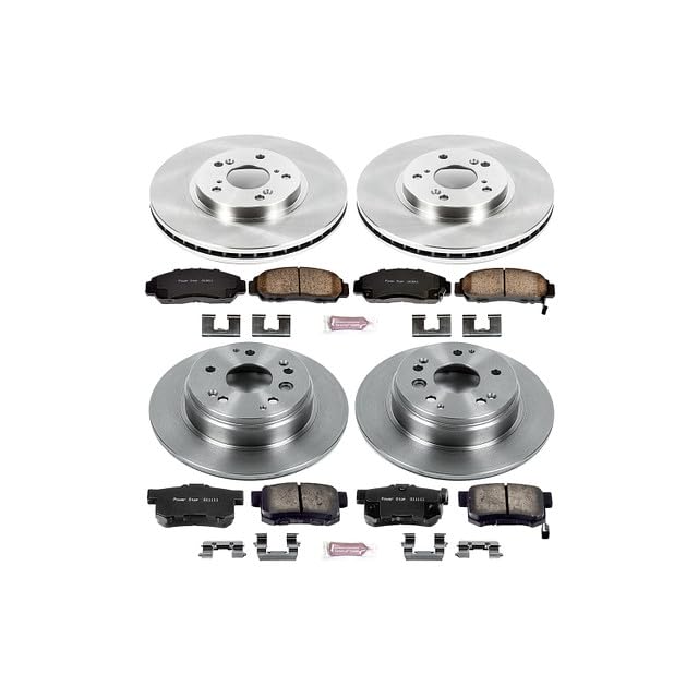 POWERSTOP Autospecialty KOE2298 Front and Rear Replacement Brake Kit-OE Brake Rotors & Ceramic Brake Pads For Acura TL 2004-2008 [Model Specific]