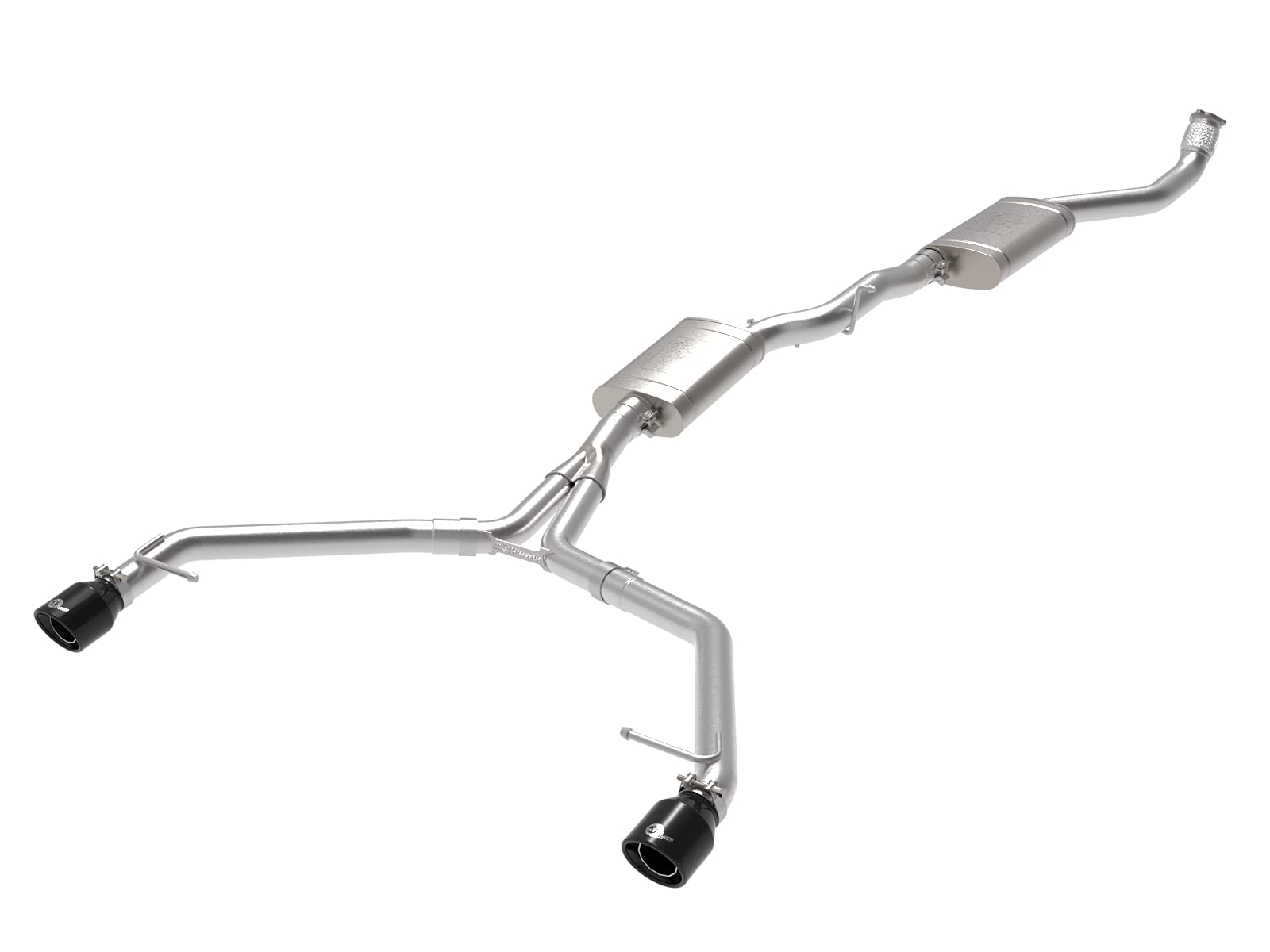 MACH Force-Xp aFe Power 49-36438-B 3 IN to 2-1/2 IN Stainless Steel Cat-Back Exhaust w/Black Tip, fits Audi Allroad 13-16 L4-2.0L (t)