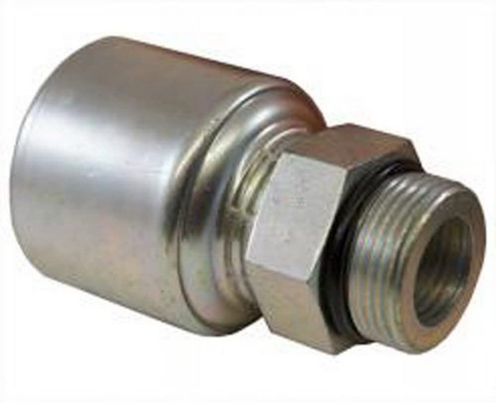 MegaCrimp Couplings Gates 16G-20MB, Male O-Ring Boss, Zinc Plated Carbon Steel, 3.74", 1" ID