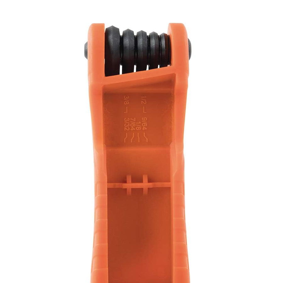 Klein Tools Compact Folding Hex Key Set 70540M, 8-Key Metric sizes 1.5mm to 8mm, Industrial Strength Heat Treated Alloy Steel
