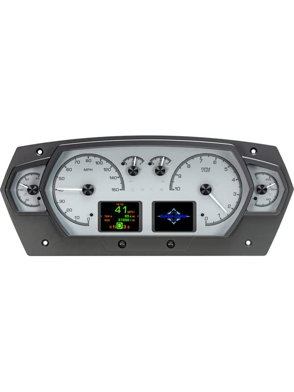 HDX-2200-S Dakota Digital Universal 6 Gauge Competition Analog HDX Gauge Instruments System Silver Alloy