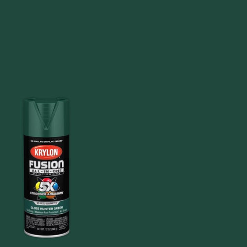Krylon All-In-One Fusion Gloss Hunter Green Paint + Primer Spray Paint 12 Oz. - Case of: 6