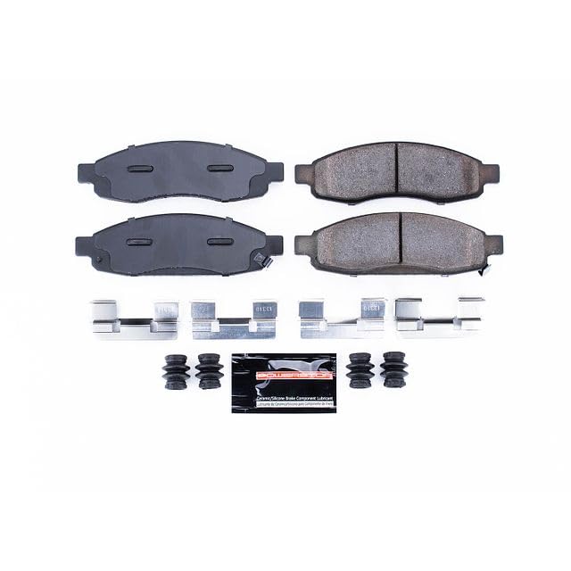 Power Stop Z23-1183 Z23 Evolution Sport Carbon Fiber Infused Ceramic Brake Pads with Hardware For INFINITI QX56 2005-2006 | Nissan Armada 2005-2006 | Nissan TITAN 2006-2007 [Vehicle Specific]
