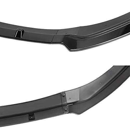Front Bumper Lip Spoiler Spec-D Tuning Glossy Black Body Kits 3PC Compatible with 2017-2018 Hyundai Elantra