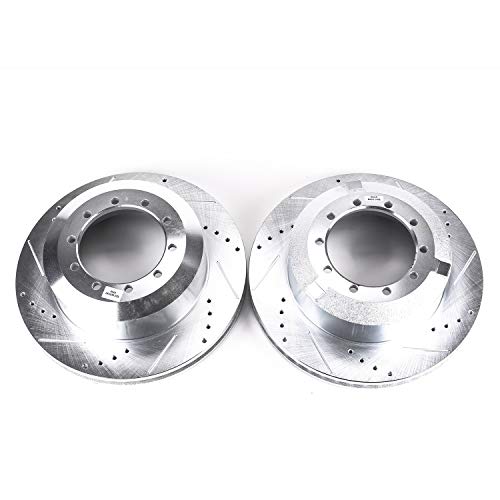 Rear Power Stop AR85114XPR Drilled & Slotted Evolution Rotor Pair