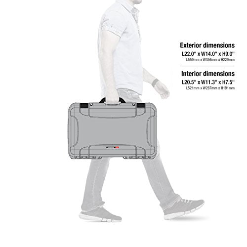 Nanuk Waterproof 935 Hard Case Carry-on with Foam Insert for 2Canon, Nikon - 2 DSLR Body and Lens/Lenses - Silver (935-EDSLR5)
