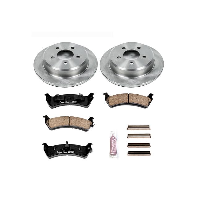 Power Stop Autospecialty KOE5592 Rear Replacement Brake Kit-OE Brake Rotors & Ceramic Brake Pads For Ford Explorer Sport 2001-2002 [Model Specific]