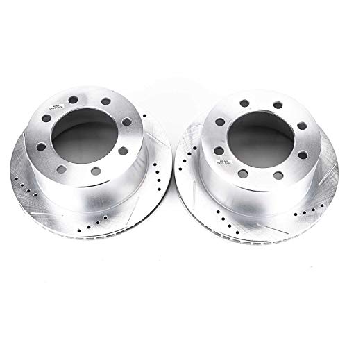 Power Stop AR8753XPR Evolution Rear Drilled & Slotted Rotor Pair For Dodge Ram 2500 2000-2002, Dodge Ram 3500 2000-2002 [Model Specific]